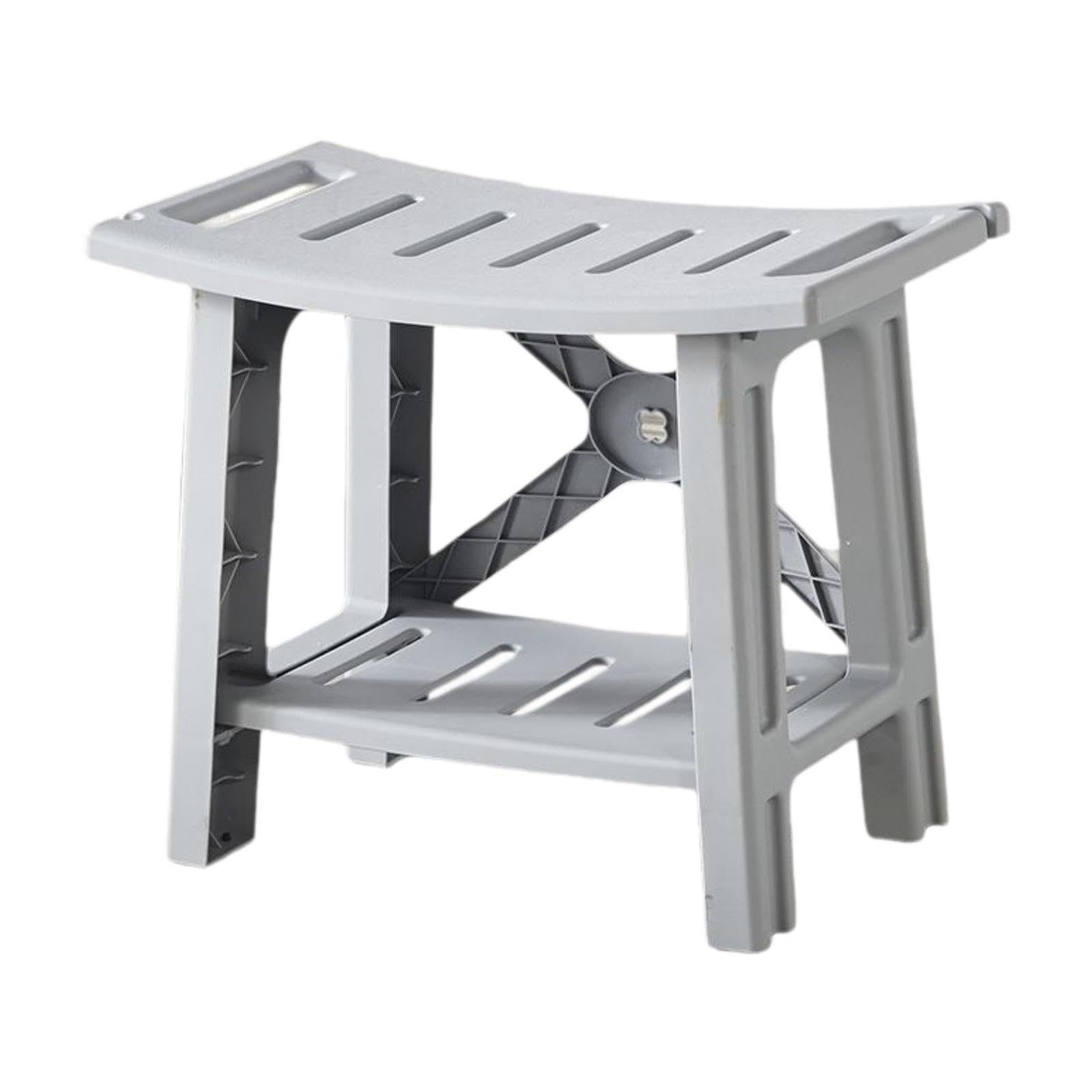 Banco de Ducha Taburete Esquina para Ducha Asiento Baño Silla SPA con Repisa Portátil Material Resistente a Repetido Uso Adecuado para Habitación, Gris, Individual