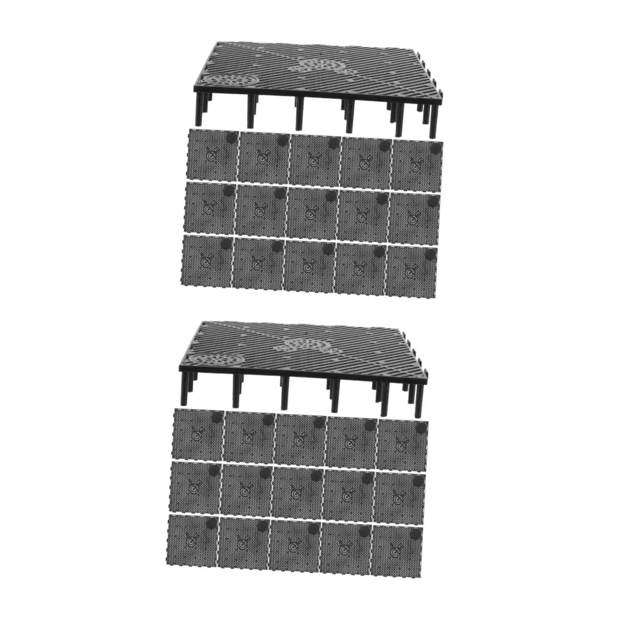 VICASKY 40 Stck. Teiliges PVC Filterplatten für Aquarium Bodenfilter Flexible Kombination Robuste Schwarze Trennwand mit Guter Wasserpermeabilität Einfache Installation für Fischbecken und