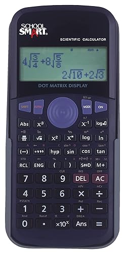 School Smart CS-209 Calculadora científica de dígitos con pantalla digital extragrande, negro