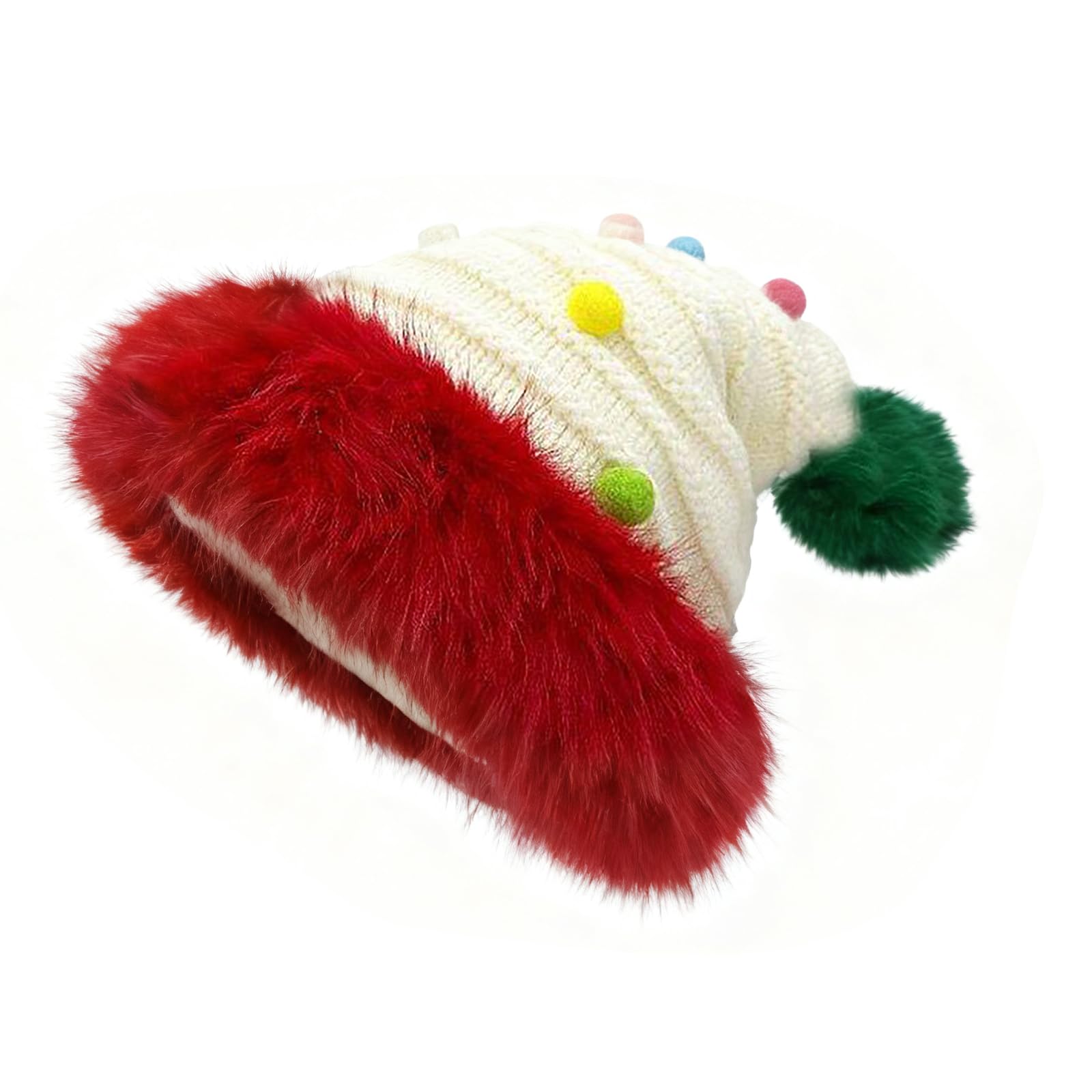 TAGVO Christmas Hats for Adults Luxury Father Christmas Hat Thicken Warm Plush Santa Claus Hats Velvet Xmas Hat for New Year Festive Party