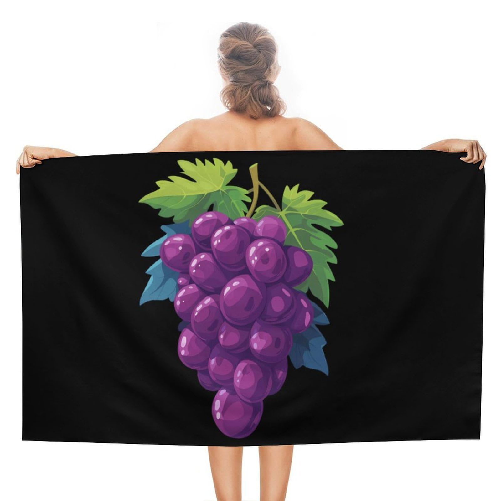 CGSBNGHA Grapes Beach Towels Soft Bathroom Bath Pool Swim Towels for Women Men