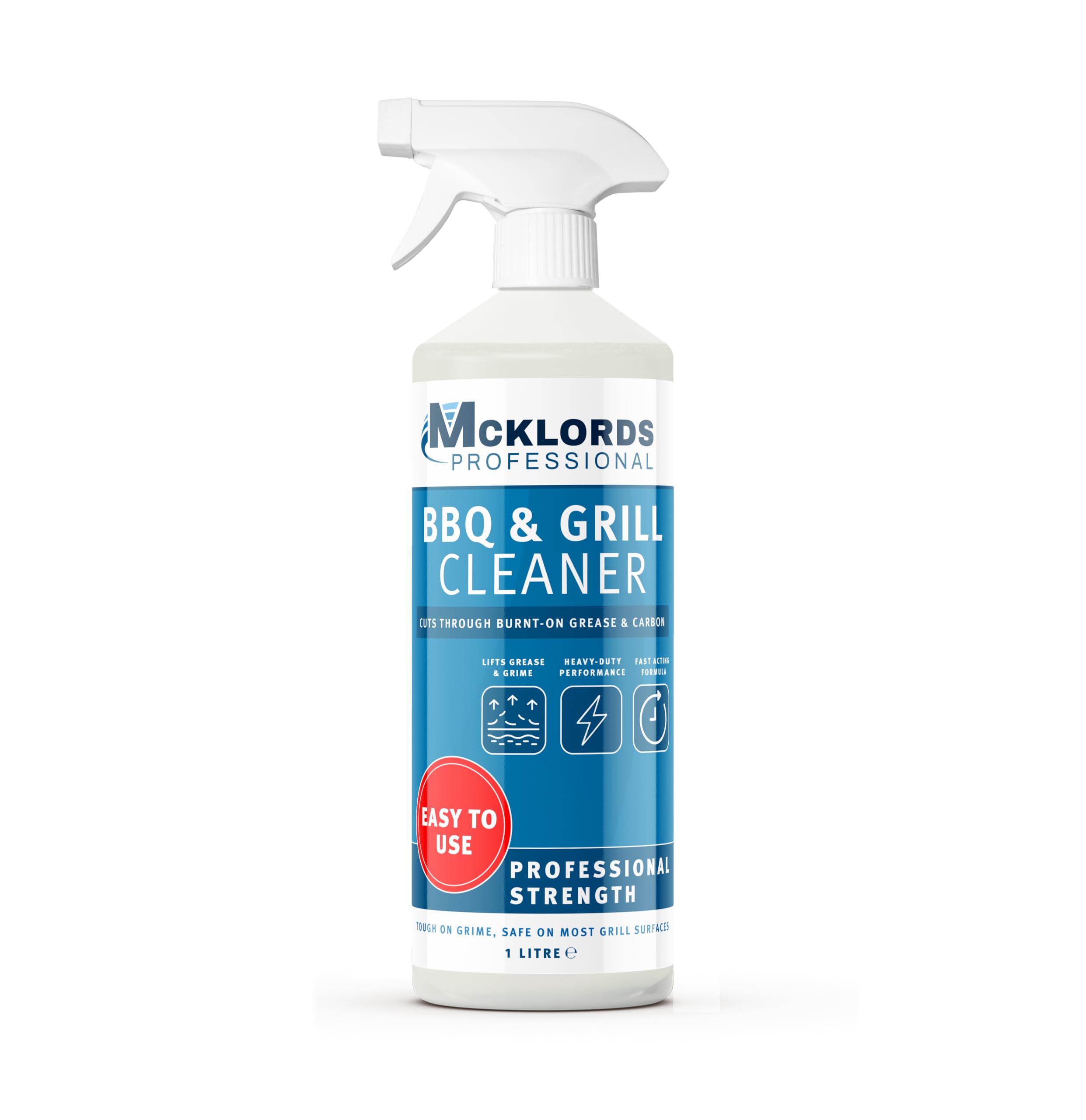 McKLords Professional - BBQ & Grill Cleaner 1L - Heavy Duty Degreaser for Grills, Ovens, Racks & Cooking Equipment - Removes Burnt-On Grease, Fat & Carbon Build-Up