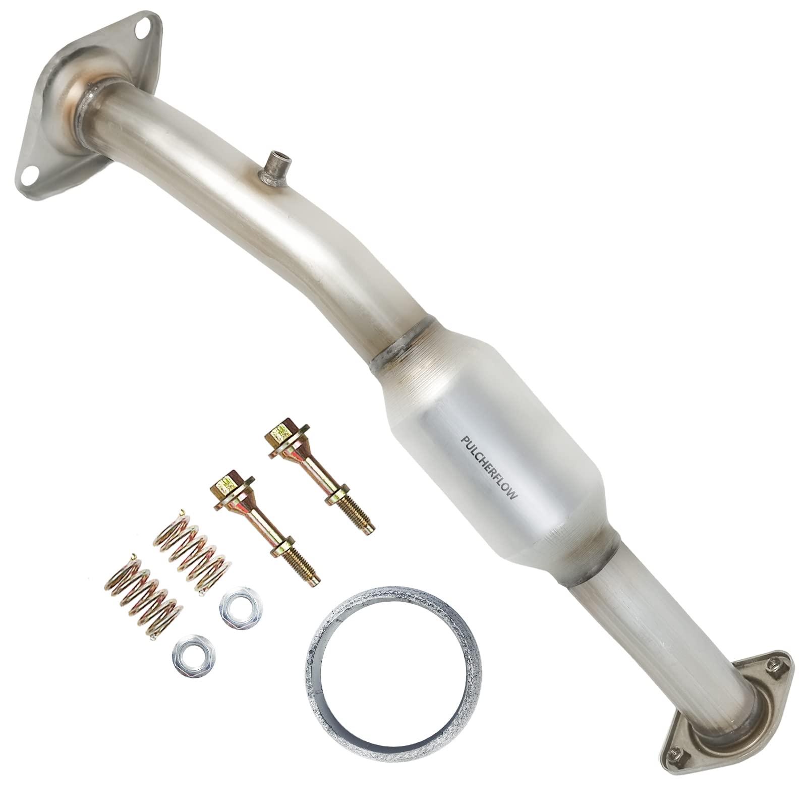 Photo 1 of PULCHERFLOW Rear Catalytic Converter Compatible with 2013 2014 2015 2016 2017 2018 2019 Nissan NV200 2.0L L4 High Performance (EPA Compliant)