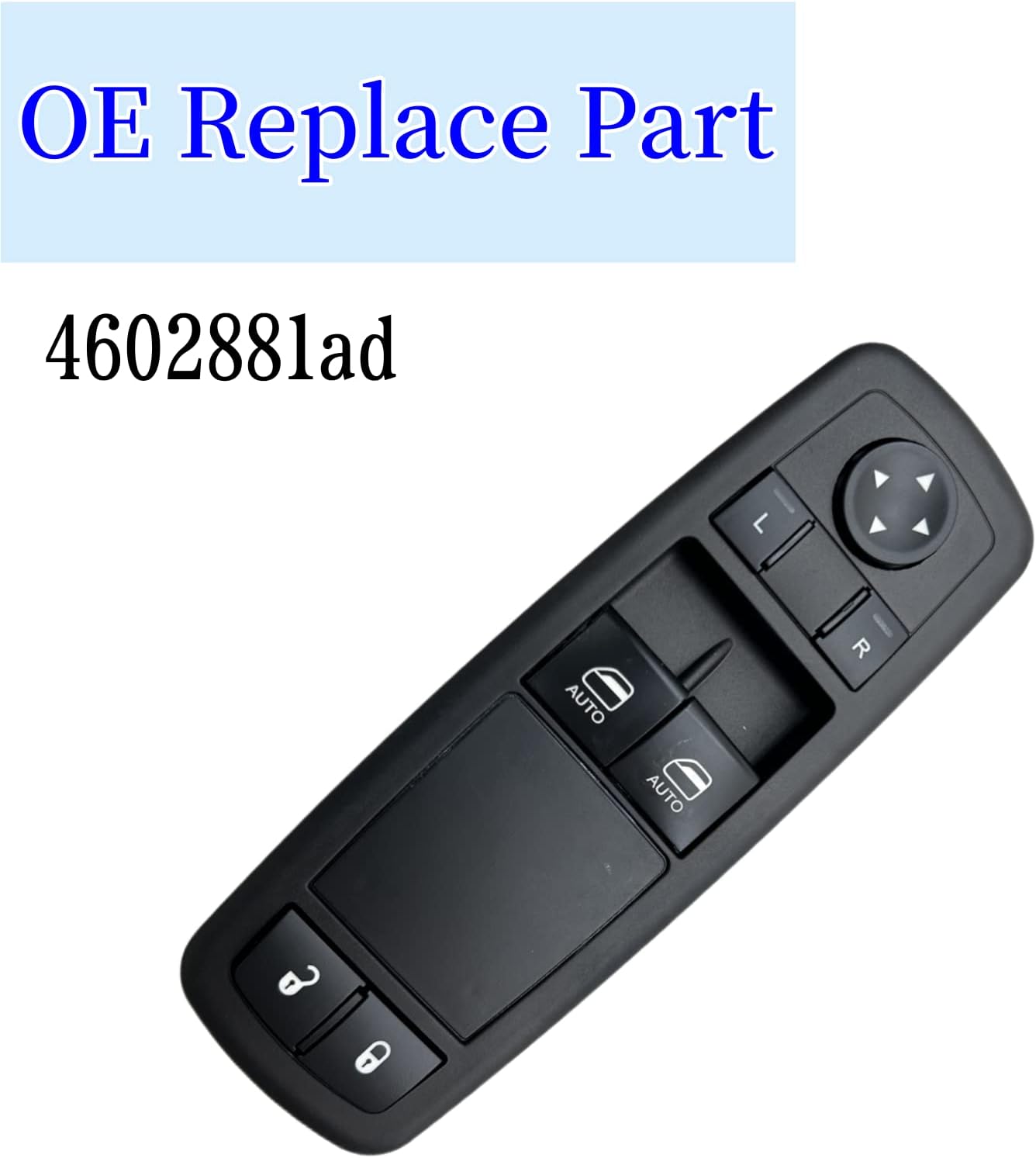 Power Window Master Switch Compatible with Dodge Ram 1500 2500 3500 2009 2010 2011 2012 Replace OE# 4602881AD Front Left Driver Side
