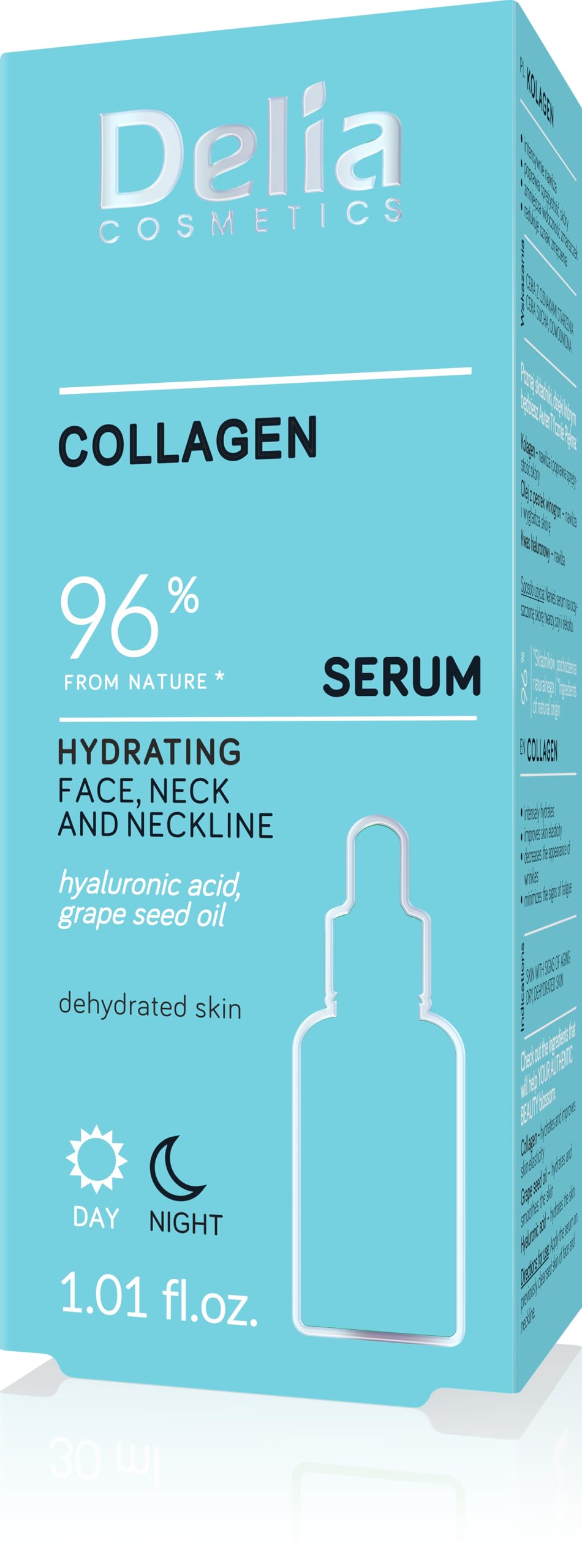 Delia Cosmetics Collagen Moisturising Serum For Face, Neck And Chest 30 Ml