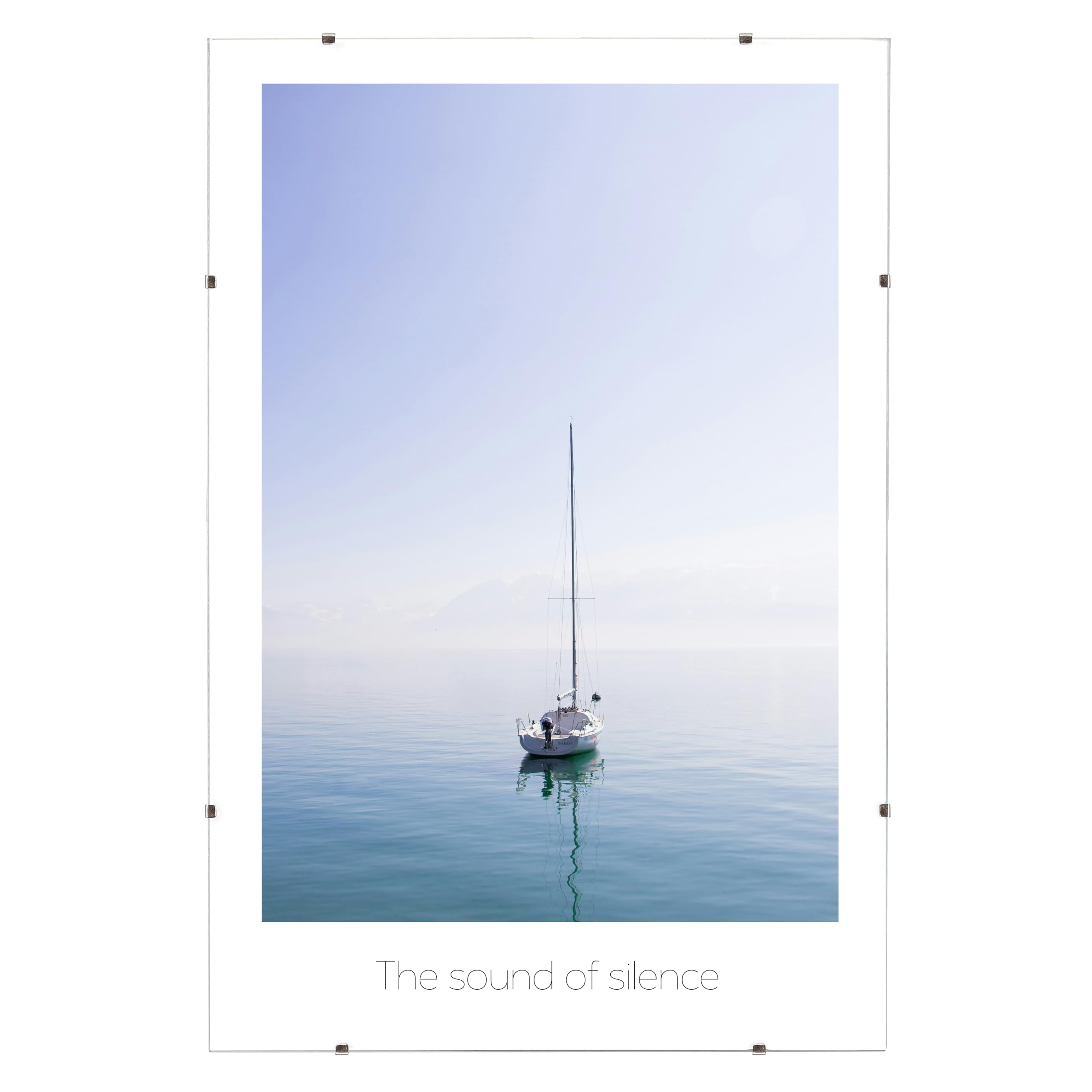 Mein Landhaus Marco de fotos sin marco, 40 x 50 cm, marco de clip con cristal acrílico irrompible, soporte para fotos sin bordes para enmarcar tus fotos en orientación horizontal o vertical