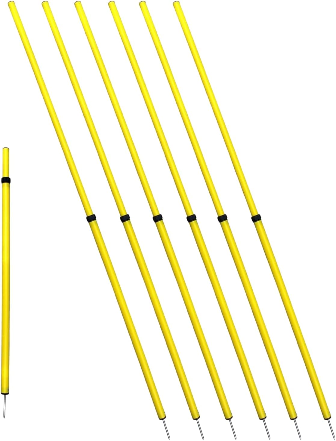 BlueDot Trading Soccer Agility Poles | Telescopic, Fixed & Collapsible Options (4, 6, 8 Piece Sets) Speed Training Poles for Agility Drills, Outdoor Games, Football & Sport Training Equipment