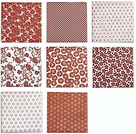 Amazon タイル 小紋 デザインタイル 和風柄 和柄タイル 江戸小紋 100角絵タイル 廣美陶房 柄 パターンb タイル