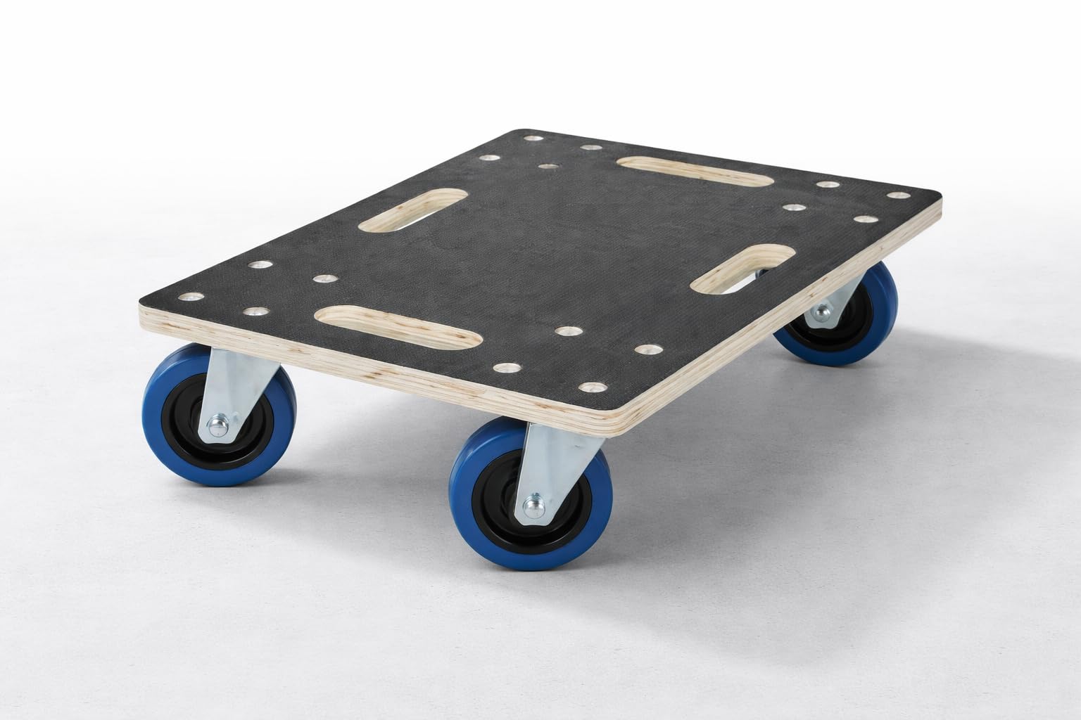 Möbelroller bis 800 kg Tragkraft - aus 18 mm Multiplex Holz mit Rutschfester Siebdruckplatte & 4 Lenkrollen - Transportroller Möbel Rollbrett für Umzug, Werkstatt & Lager (60x80 cm)