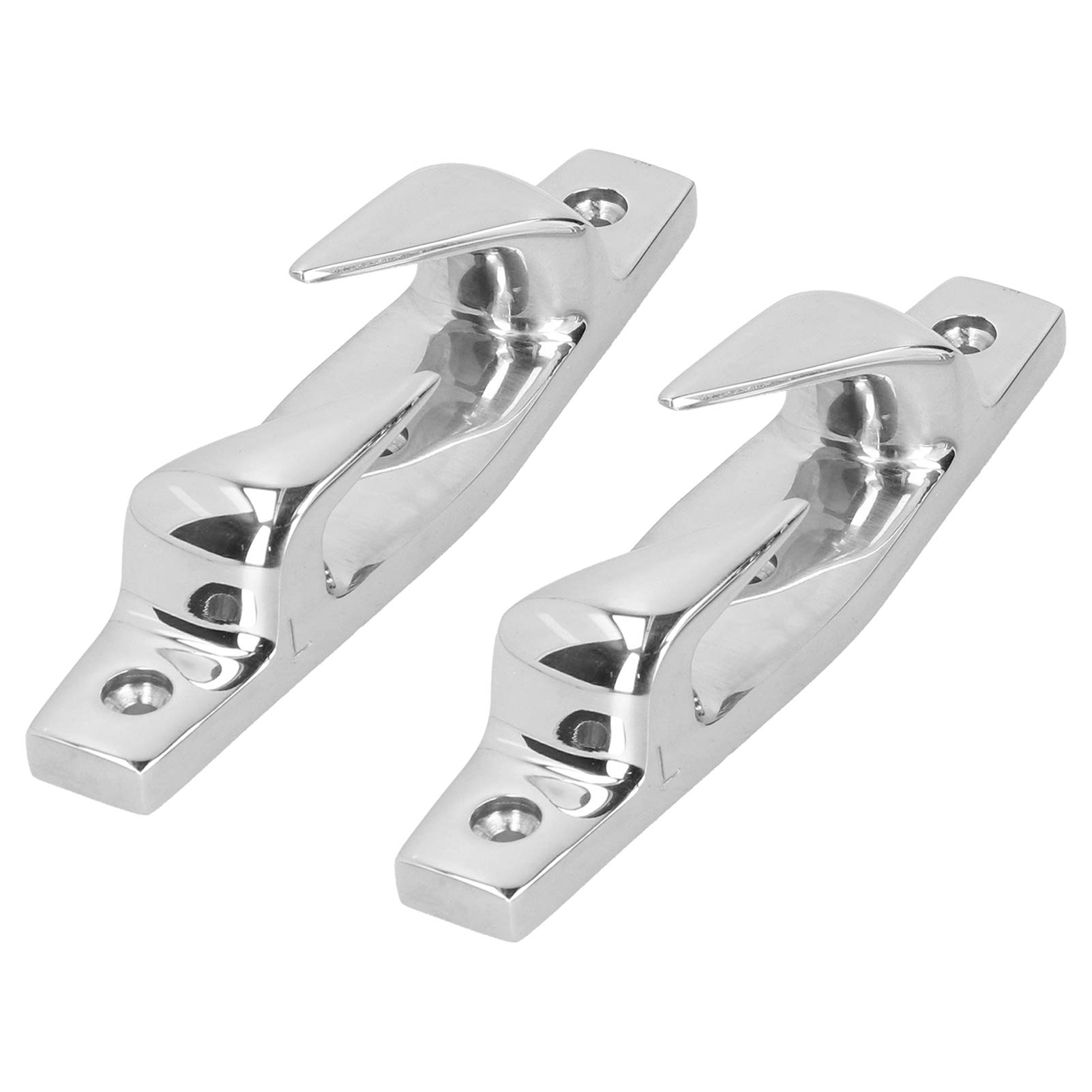 "2Pcs 6 Pouces D'Ancrage Des Crampons D'Amarrage Battre Droit Des Taquets D'Amarrage Droit Des Taquets De Bateau Fairlead Accessoires De Bateaux Marins En Acier Inoxydable Fairlead Creux"