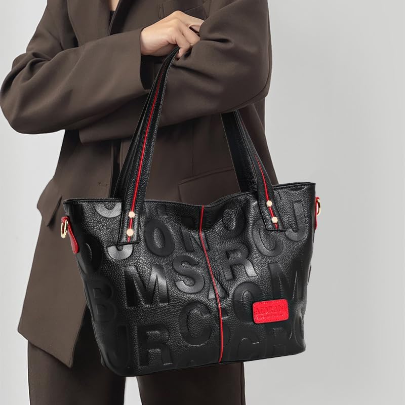 Genuine Leather Women's Bag Layer Cowhide Women's Handbag Soft Leather Broadband Large Capacity - Image 2