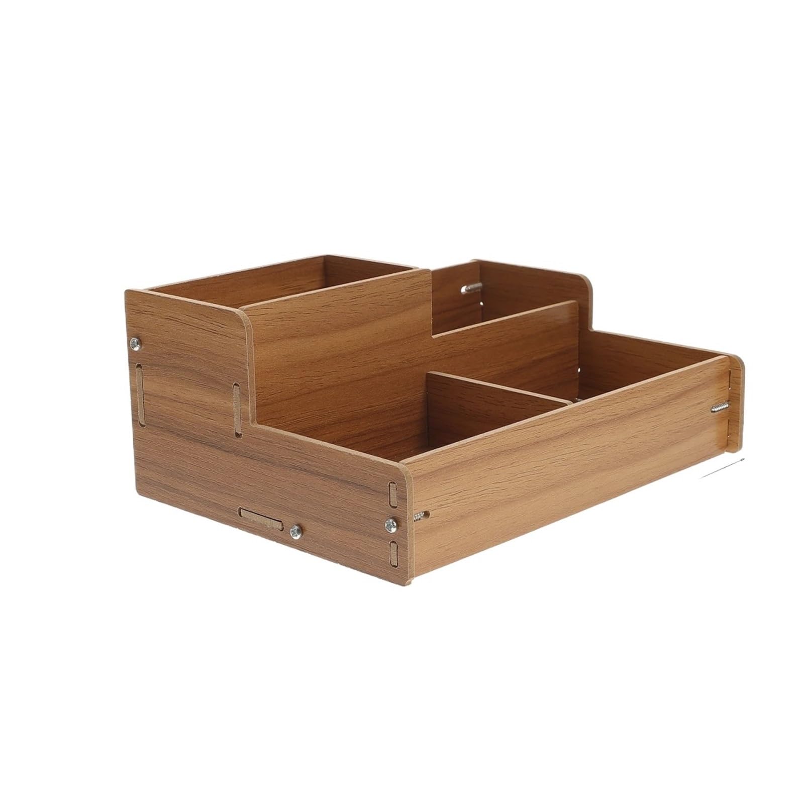 Stifthalter für den Schreibtisch, Schreibtisch-Stifthalter aus Holz, Organizer, Schreibwarenbox, Hellbraun, 24,5 x 15 18 cm