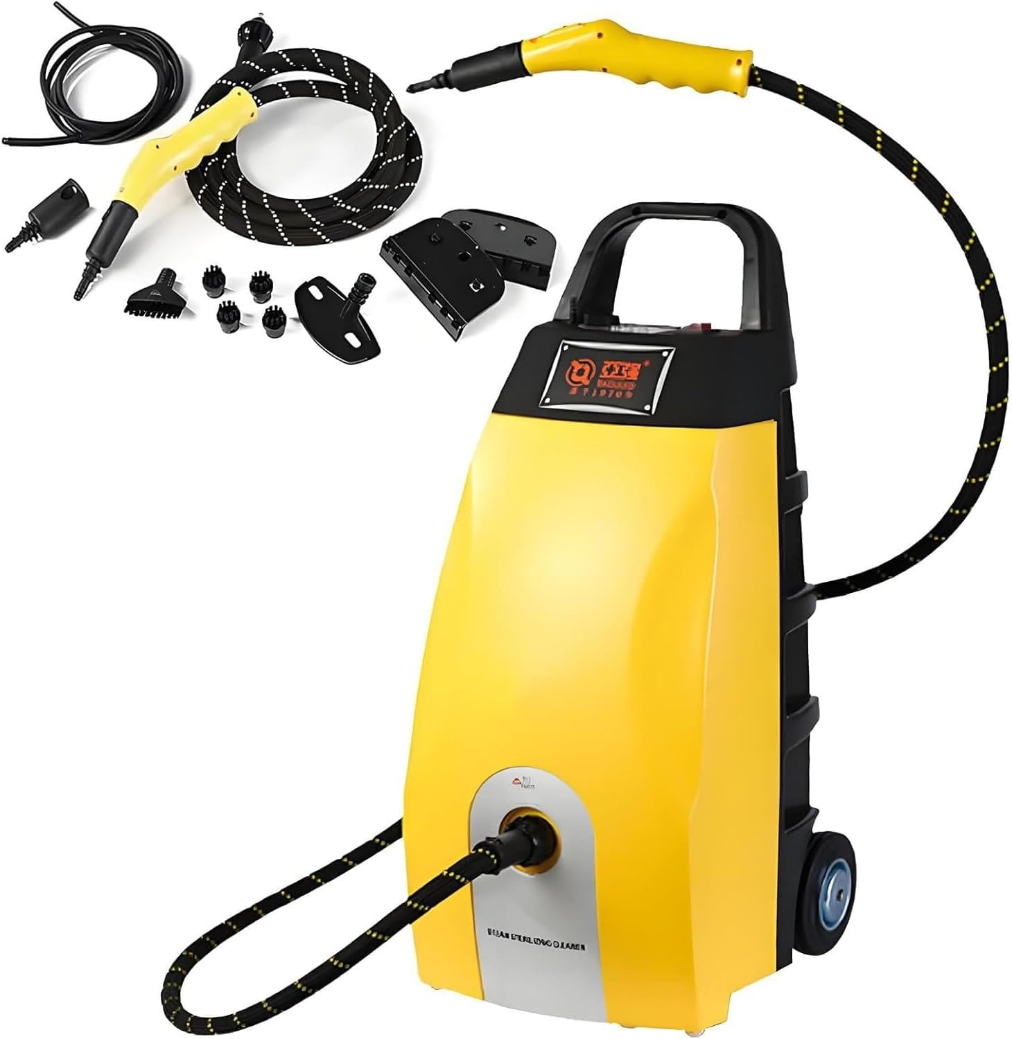 3000w Multi-Purpose Steam Cleaner-High-Pressure Continuous Steam Washer Heated Carpet Extractor with 6 Brush Heads 3 5L Water Tank