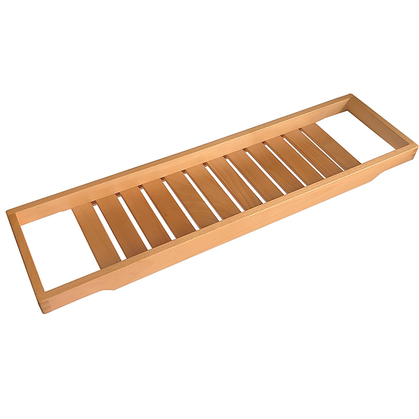 Bandeja de madera para bañera, de nogal, bandeja de mesa grande, soporte de listones largos, estante versátil, accesorios, regalo de spa para mujer