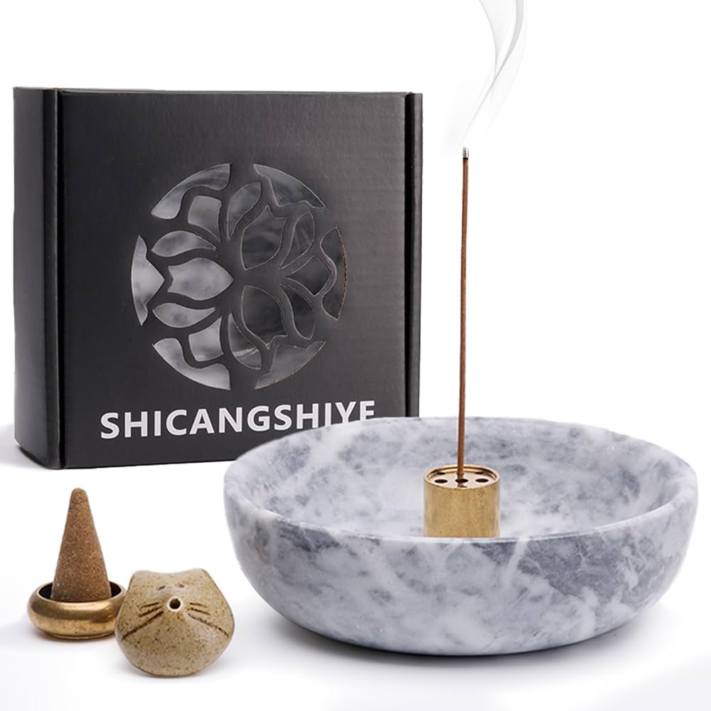 Amazon.com: Natural Marble Incense Holder for Sticks