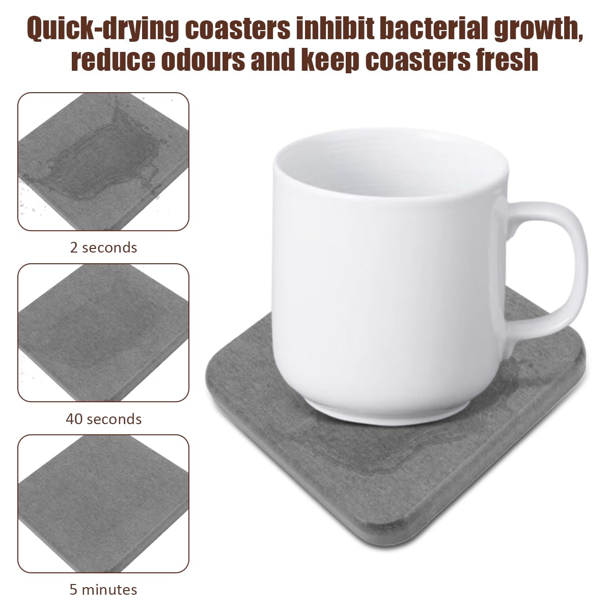 4 Pièces Plateau En Pierre Absorbant L'eau Pour évier, Plateau Pierre