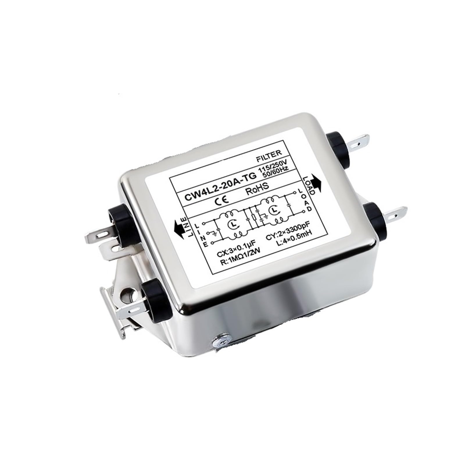Filtre d'alimentation CA monophasé CW4L2 pour protéger la domotique