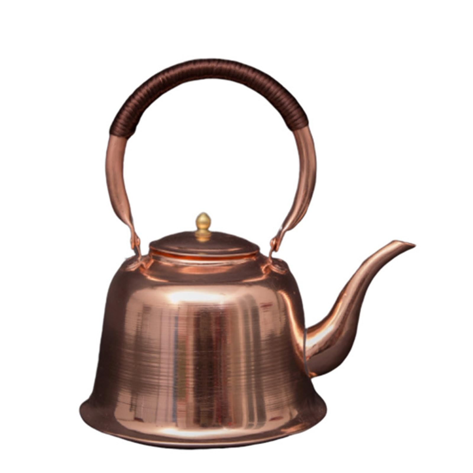 Gwizdający miedziany czajnik do herbaty, ręcznie robiony design vintage do domowej kuchni