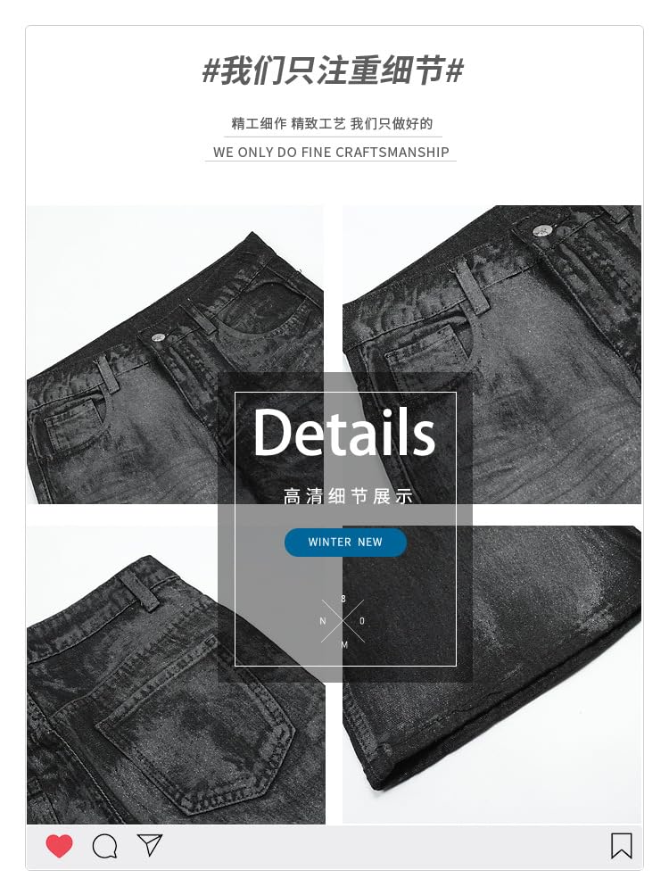 Jeans Pantalon Modischer Fall Modisches Gefühl Gekräuselt Und Gutaussehend Explosive Straßenjeans Freizeithosen Für Herren
