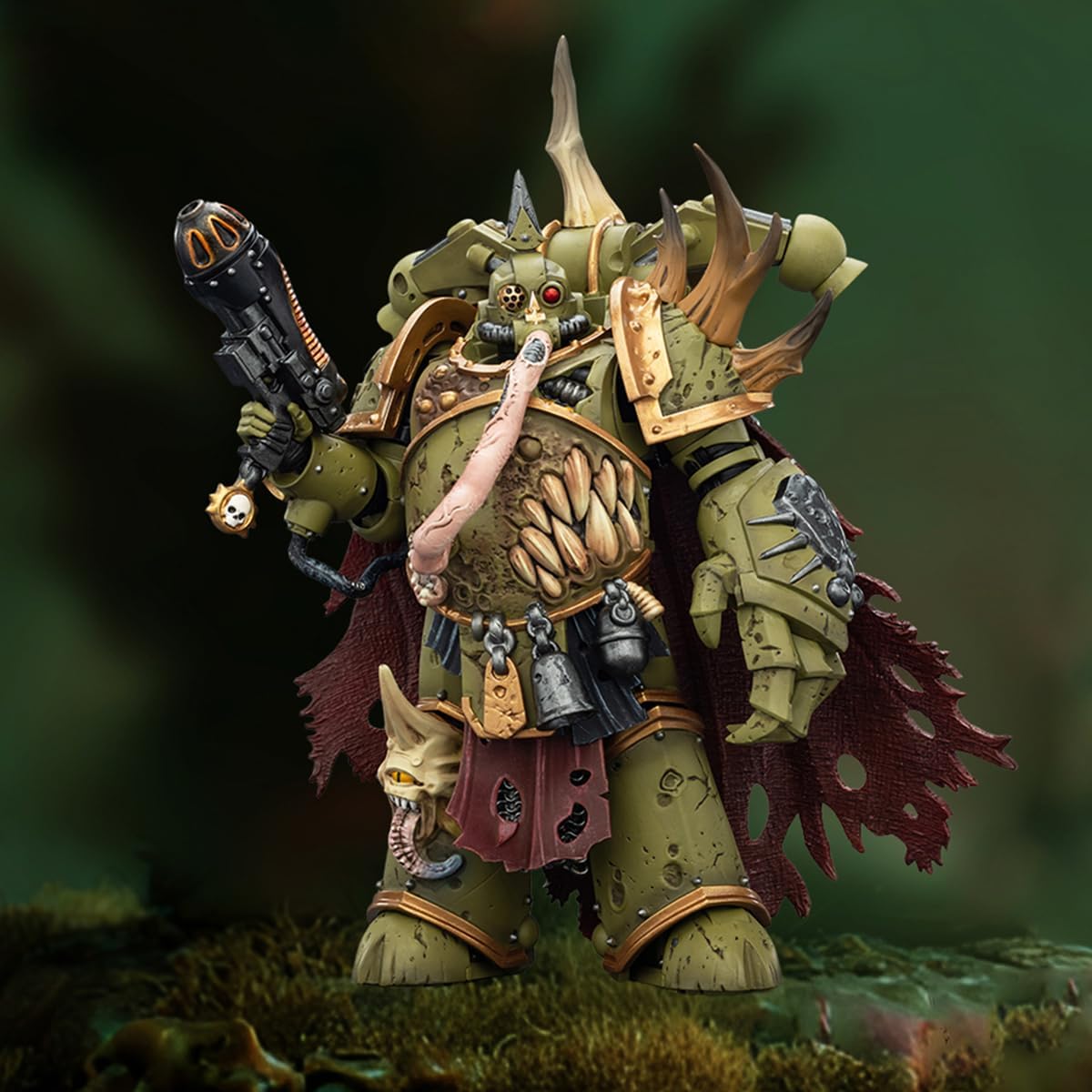 JOYTOY Warhammer 40,000 1/18 Action Figure Death Guard Plague Marine Champion with Plasma Pistol and Power Fist Collection Model Birthday Gifts Pre-Order