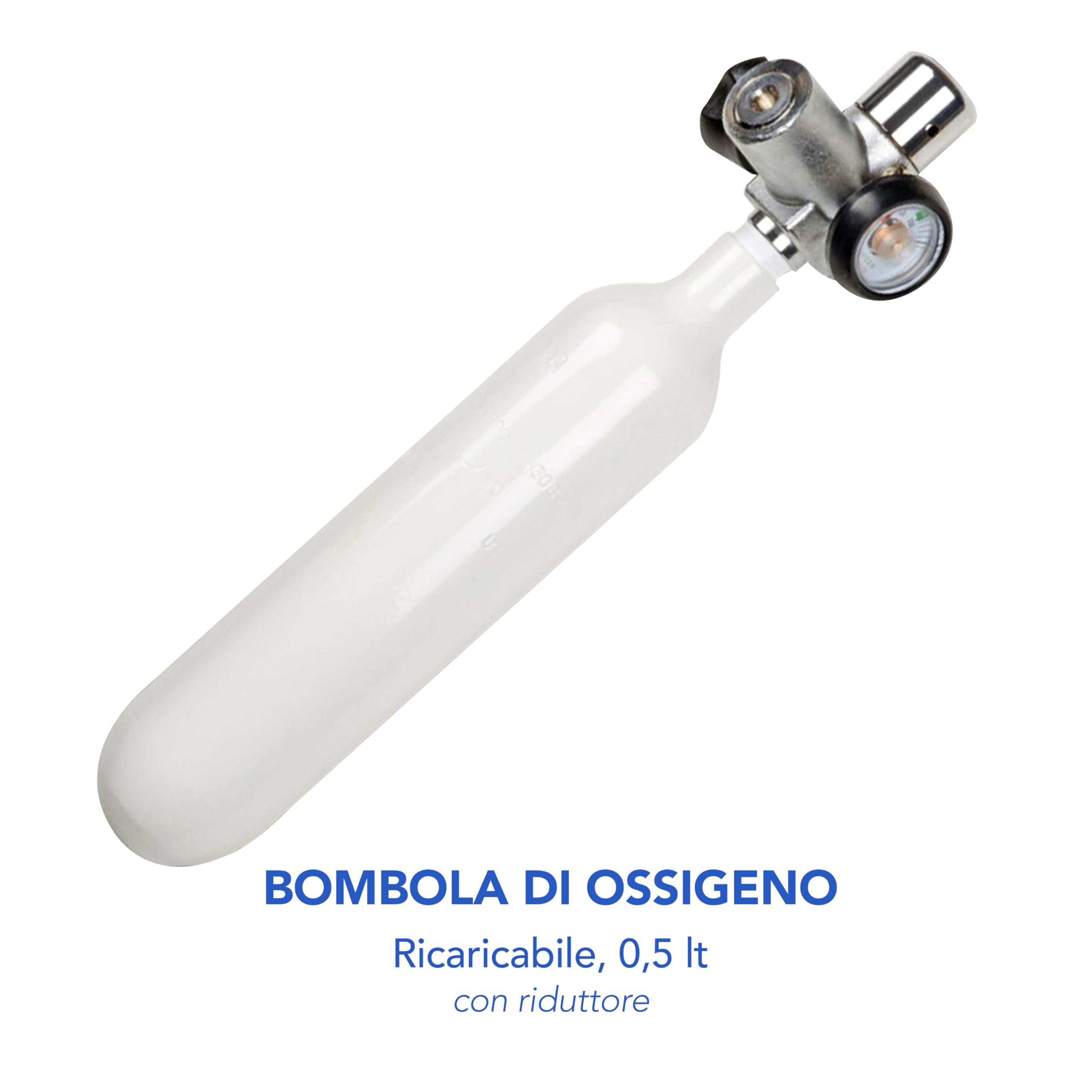 AIESI® Kit di Primo Soccorso con bombola di ossigeno ricaricabile pallone ambu guedel ed accessori OXY SAVER, Made in Italy