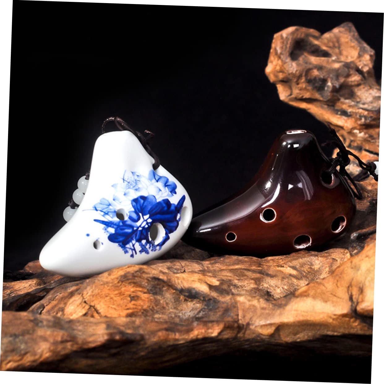 BESTonZON 3 Pz Collana Di Ocarine Regali Di Natale Flauti Ocarina Regalo Di Ocarina Strumento Ocarina in Porcellana Flauti Per Bambini Flauto Piccolo Bambino Giocattolo Ceramica Bianca