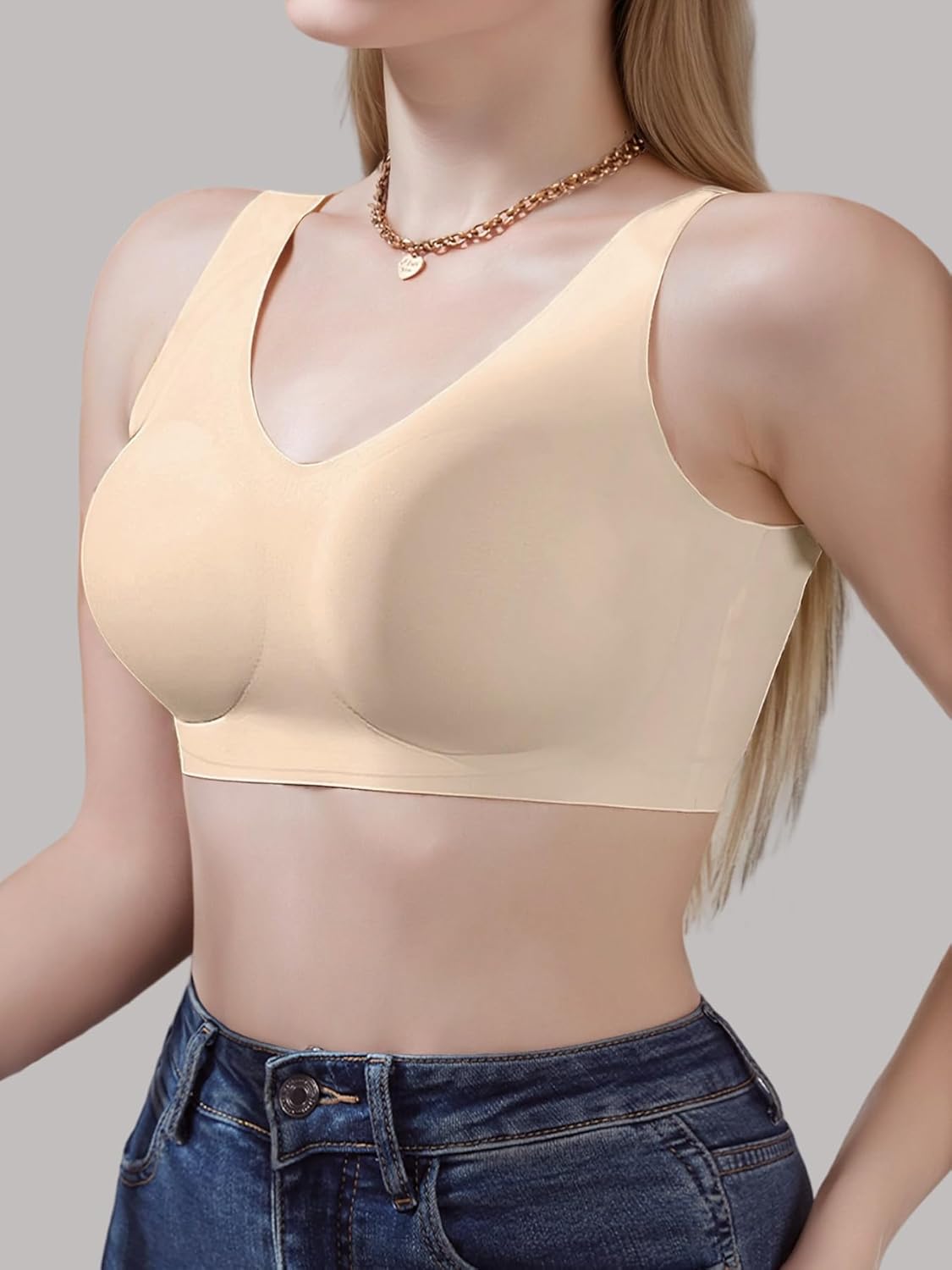 Pack Wireless Bras Set for Women Padded Seamless Breathable Support Women's Wirefree Everyday Bras - Image 4