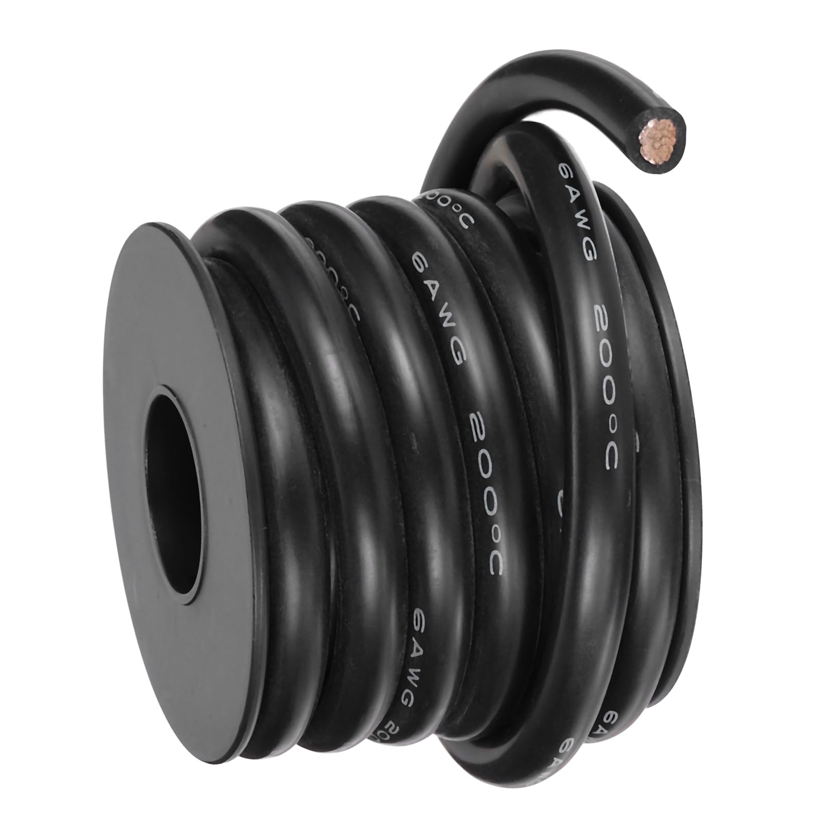 sourcing map 16AWG Flexible Silicone Wire 30.5m/100ft, 16 Gauge Tinned Copper Electrical Stranded Wire 200 Celsius/392 Fahrenheit High Temperature Hookup Spool for DIY Model Wiring, Black