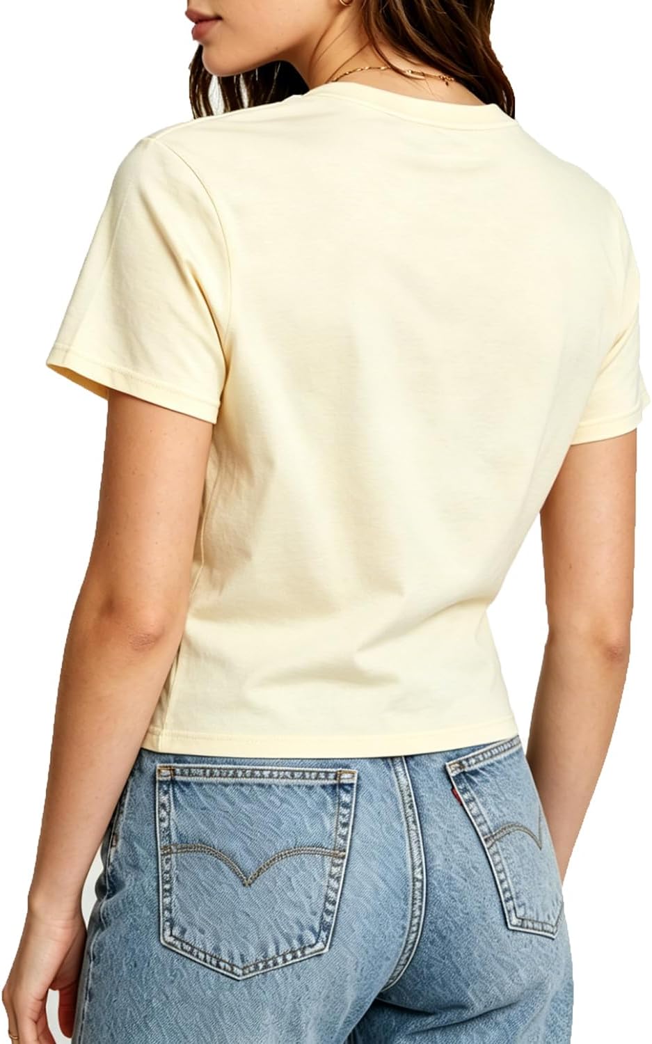 Ykomow Just Peachy T Shirt Womens Short Sleeve Casual Summer Graphic Tees Tops