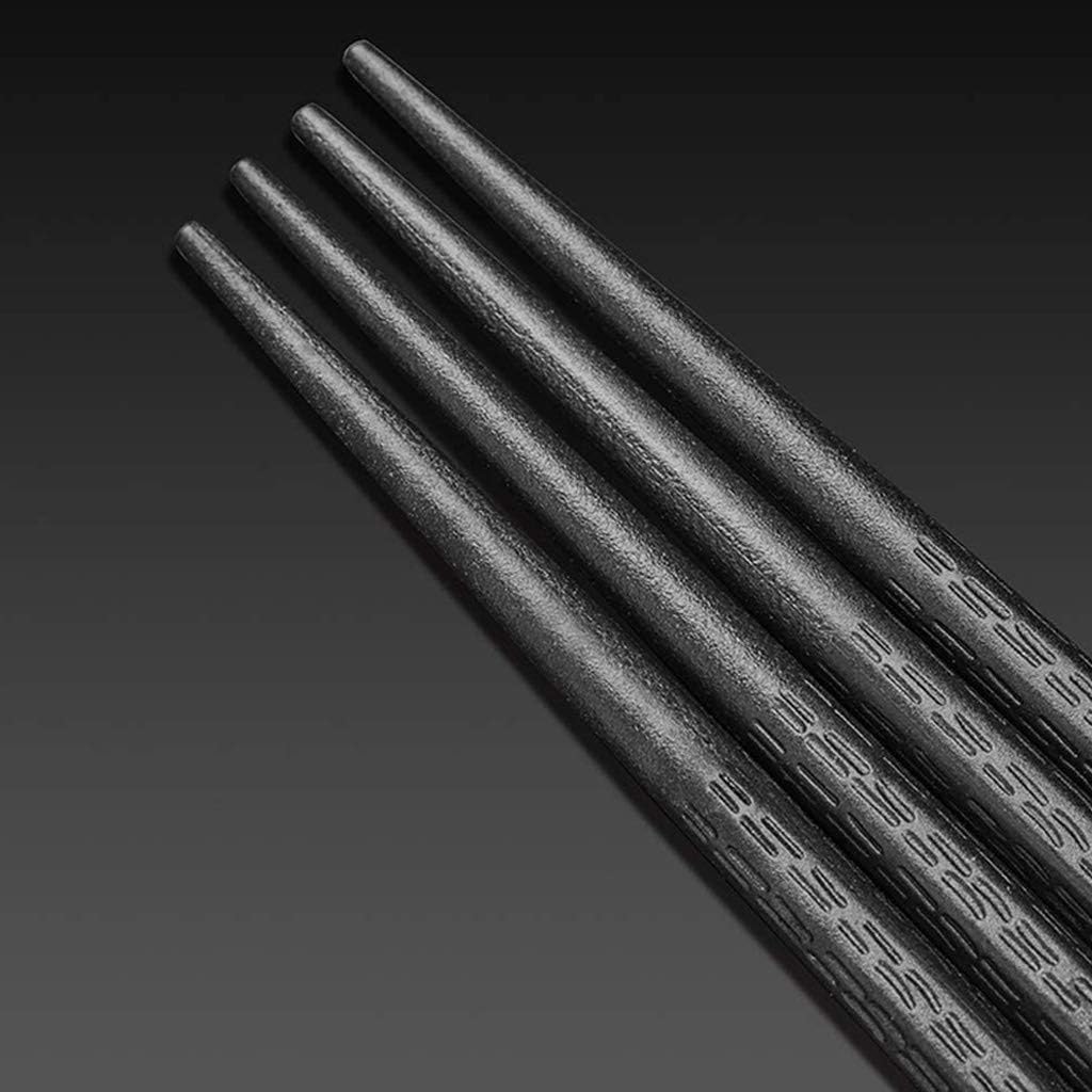 Bacchette riutilizzabili Multipack, Bacchette in Fibra di Vetro con Scatola Regalo, 10 Paia di Bacchette Nere Giapponesi e Coreane
