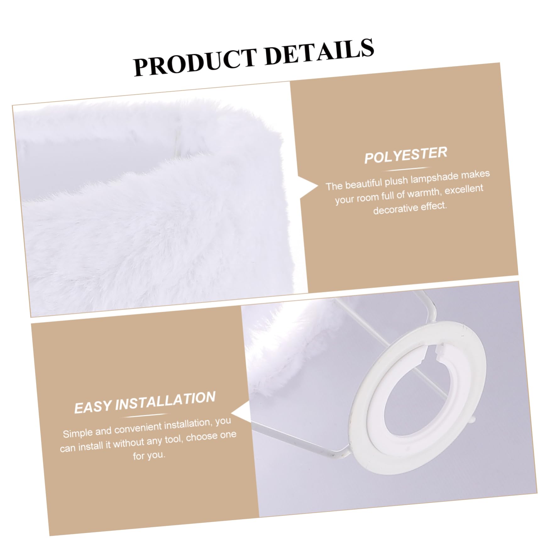 OSALADI E27 Plush Lamp Shade Elegant Lamp Shades Lampshade for Table Lamp Decorative Velvet