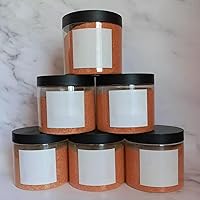 Vista 7 de HOIGON Paquete de 24 tarros de plástico de 5 onzas con tapas, recipientes de plástico transparente de 5 onzas líquidas, tarros redondos vacíos