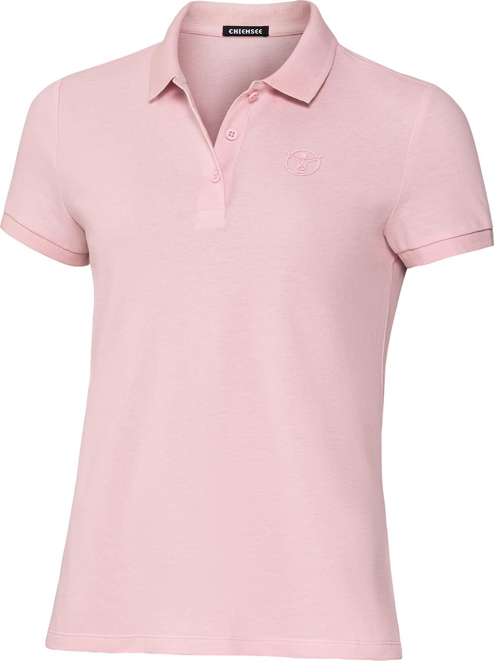 Chiemsee Poloshirt Damen, Tshirt Damen aus 100% Baumwolle, atmungsaktives Kurzarm Shirt mit klassischem Polokragen, Rosa, Gr. M