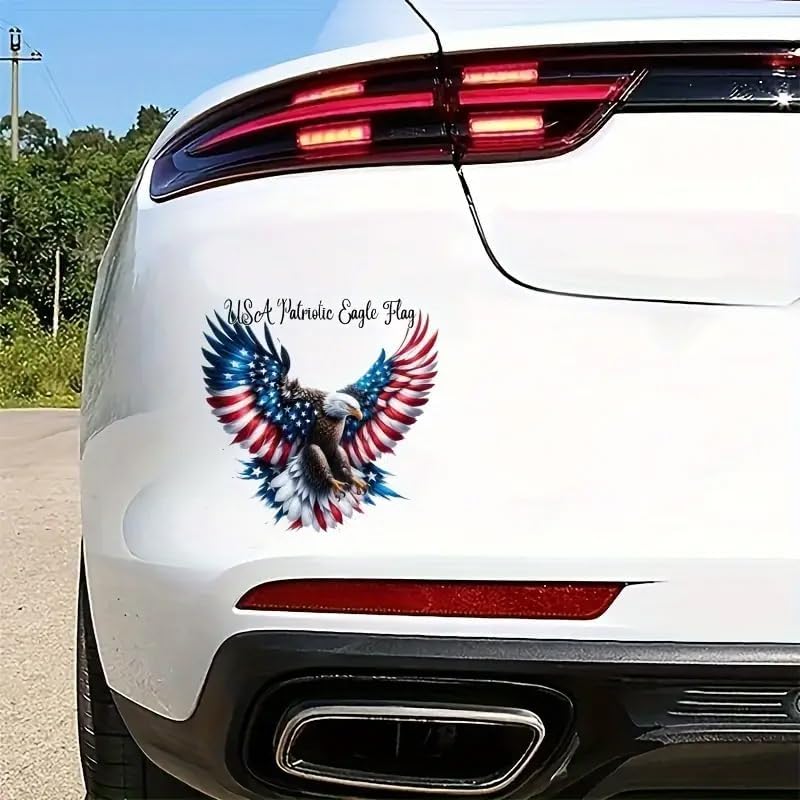 Eagle Flag PVC Vinyl Car Decals Stickers Waterproof Self-Adhesive Decals for Cars, Laptops, Trucks, Motorcycles Wall Window Luggage Scratch Cover Door Decor Sticker - Image 7
