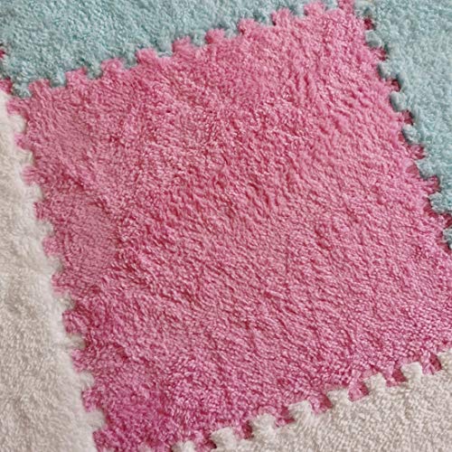 起毛ジョイントマット ふわふわ 10枚セット ラグ カーペット 保温防寒 床暖房対応 タイルカーペット ジョイントマット 防音 抗菌防臭 防ダニ 大判 自由に組み合わせ 滑らない フロアマット 赤ちゃん ベビー 子供部屋