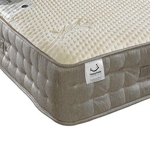 Memory Foam 2000 Pocket Sprung, Happy Beds Bamboo Vitality Medium Firm Tension Mattress with Reflex Foam - 5ft UK King (150 x 200 cm) Memory Foam 2000 Pocket Sprung, Happy Beds Bamboo Vitality Medium Firm Tension Mattress with Reflex Foam - 5ft UK King (150 x 200 cm)