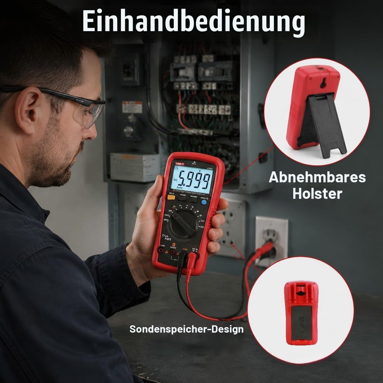UNI-T UT892 Hochspannungsmultimeter AC/DC mit integriertem VFC Modus NCV 6000 RMS 2000V