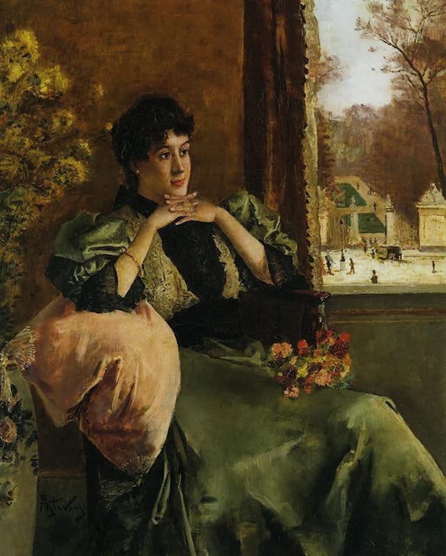 Peinture d'art d'affiche Alfred Stevens impression haute définition 60x90cm