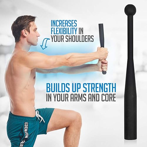Miniatura 4 de Logest Steel Mace Club de Ejercicio - Mazas Indias de Acero Resistente Perfectas para Entrenamiento de Fuerza y Rehabilitación Mejora el Agarre y