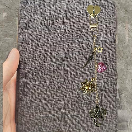 Image of 2Pcs Butterfly Flower Bracelet Strap Decorating Accessories Chain for Kindle Charm Type C Phone Hipper Gifts For Women