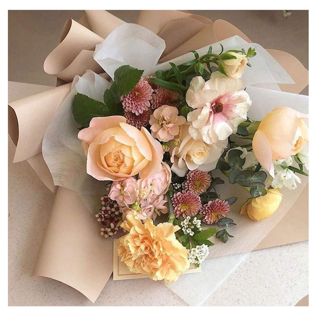 Rouleau de papier cadeau pour bouquet de fleurs coréennes - Fournitures d'emballage imperméables - Fleurs fraîches - Emballage cadeau - Marterials (couleur 17)