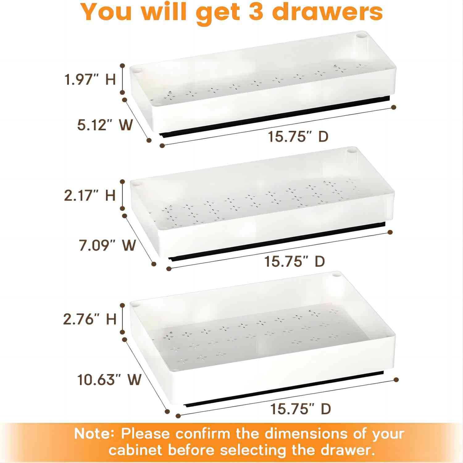 Zstar Cassetto estraibile da cucina, cassetto telescopico, organizer da cucina, armadietto da cucina, organizer per spezie, scaffale estraibile per cucina, dispensa e bagno, 13,5 W x 40 D x 5 cm