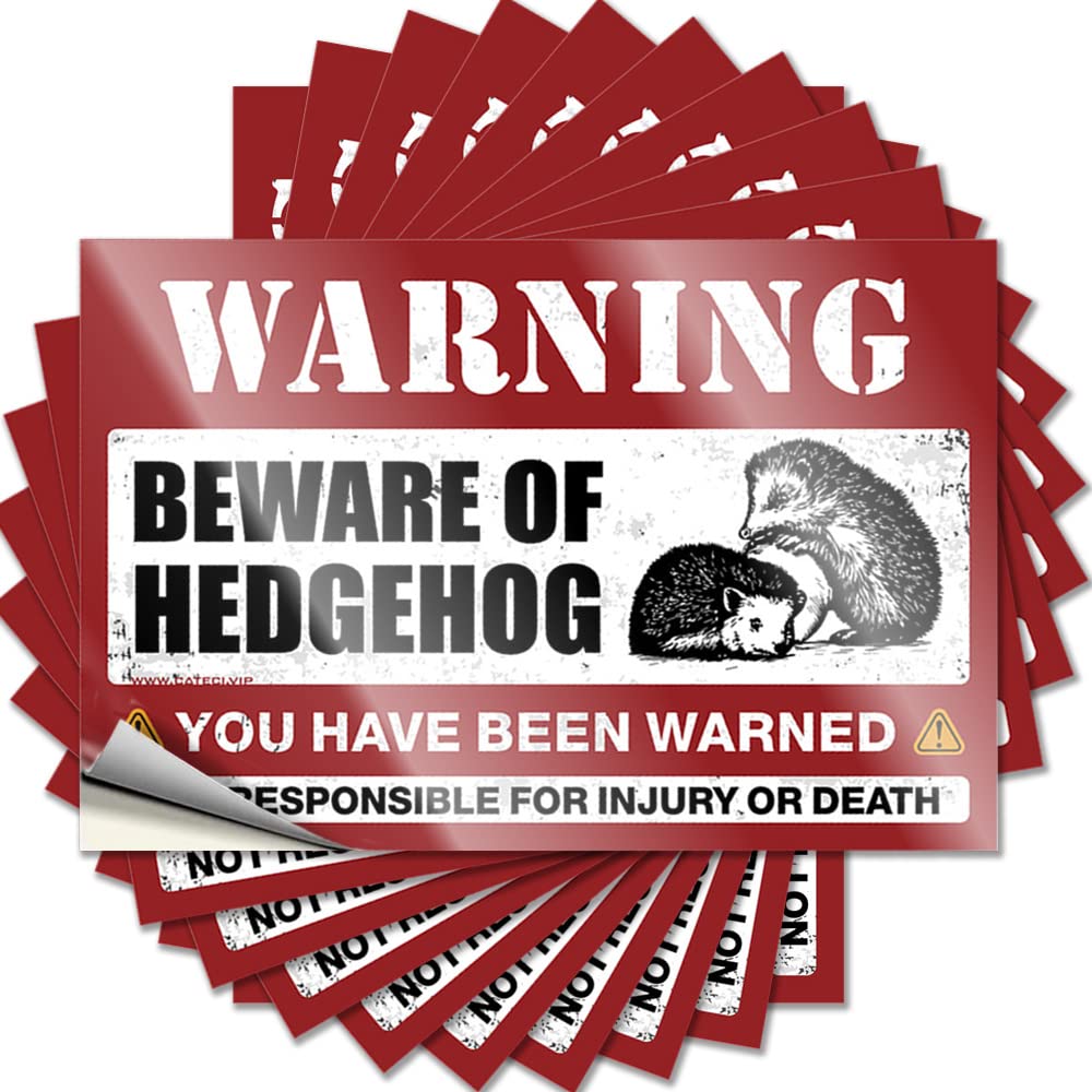 Bumper - Encouragement Cover Beware of Hedgehog for Paw Beauty Room Decor(8X12CM)