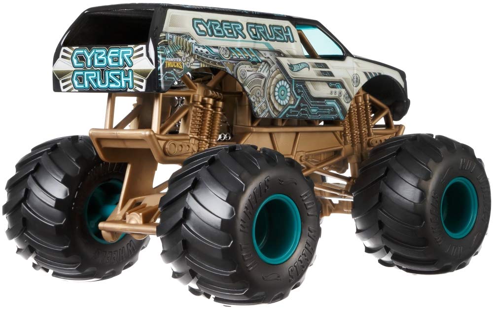 Hot Wheels Cyber Crush Monster Truck, 1:24 Scale : Amazon.in: Toys
