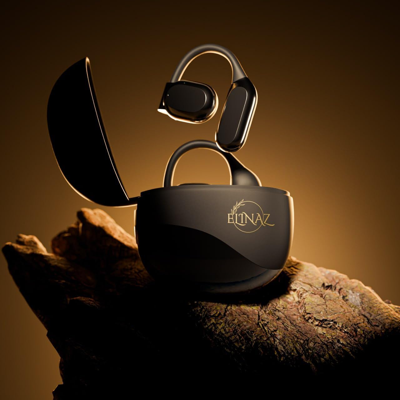 Open Ear Earbuds Ear Buds with LED Display & 50H Playtime, Bluetooth 5.3 Wireless Earbuds, IPX5 Waterproof Bluetooth Headphones with Earhook Design - Earphones for Running, Cycling Workouts, Black - Image 4