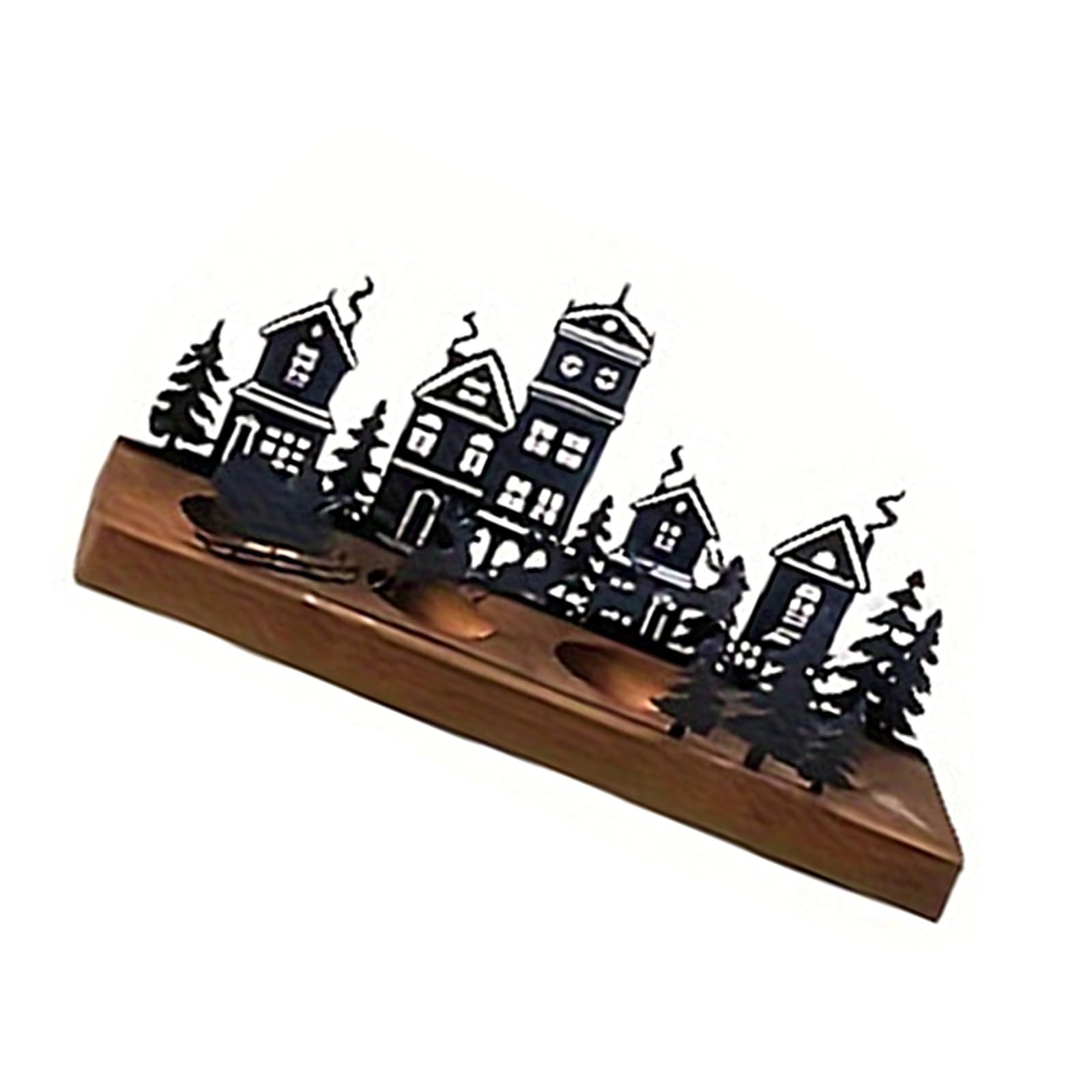 MOMOJIA Elegant Tealight Holder in Wood and Metal Christmas Centerpieces Advents Arrangement