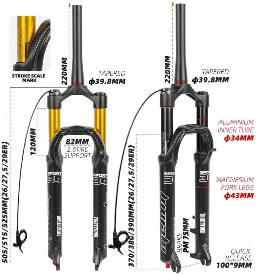Mountain Bike Suspension Fork 26 29 Inch Bike UK Ubuy