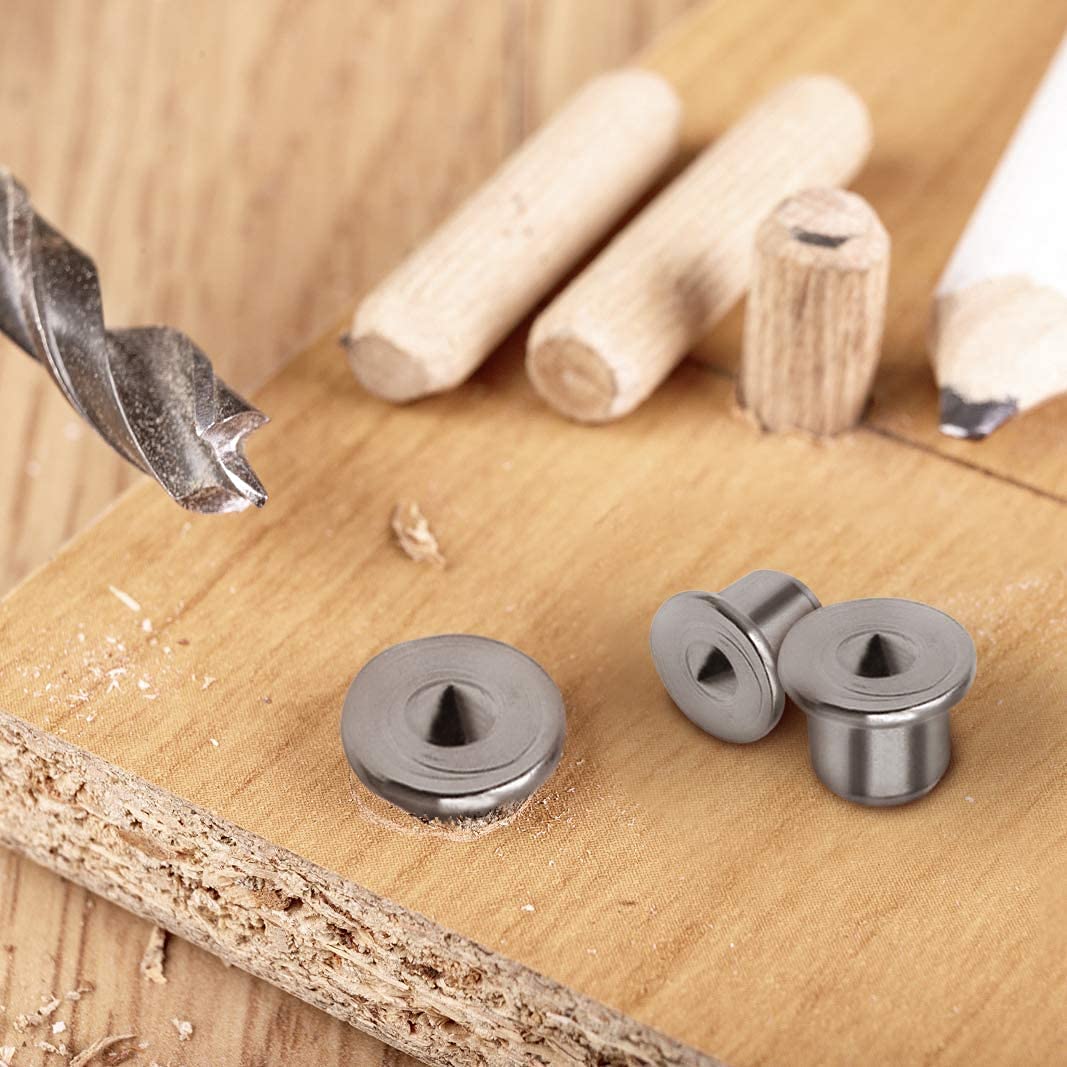 16 pezzi Perno centro di allineamento lavorazione del legno punte strumento di marcatura trapano Strumento di allineamento per la lavorazione del legno al centro,6mm 8mm 10mm 12mm