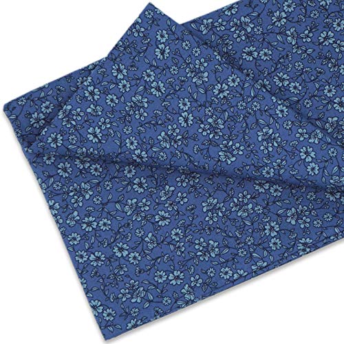 Master FAB -100% Cotton Fabric by The Yard for Sewing DIY Crafting Fashion Design Printed Floral(Spring Flowers Blue) by Master FAB - Used condition - US$11.07