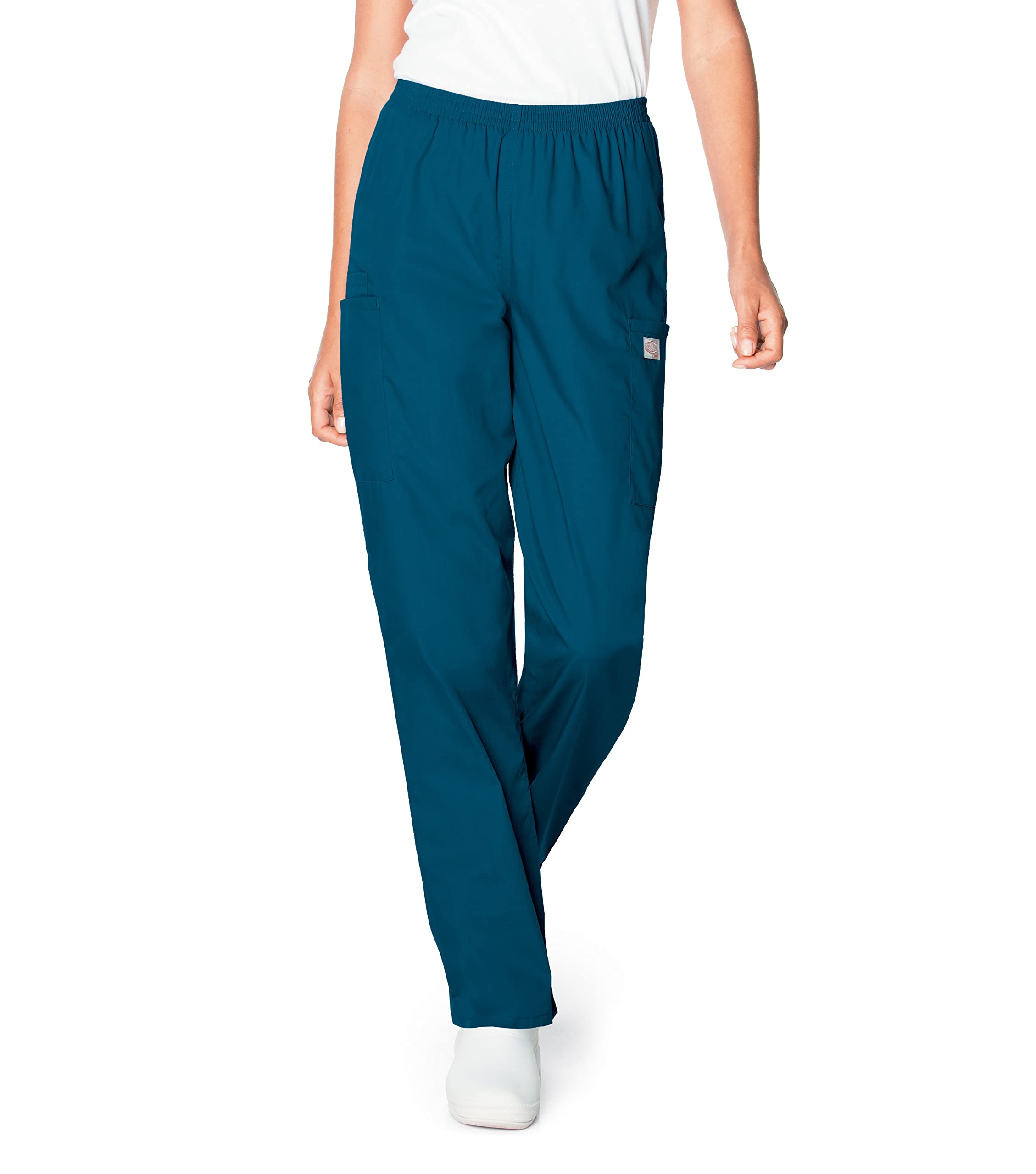 Landau Scrub Zone Relaxed Fit 3-Pocket Elastic Cargo Scrub Pants for Women 83221